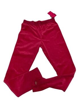 Girls Juicy Couture Velvet Pink Leggings Elastic waist  93% polyester 7% spandex
